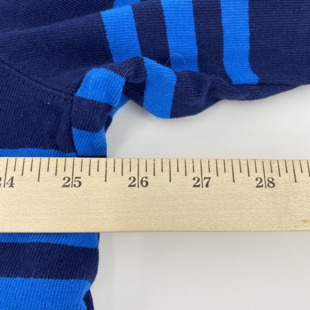 Lands End Rugby Shirt Mens XXL Blue Striped Preppy Ivy Classic Casual 2XL - Picture 9 of 11